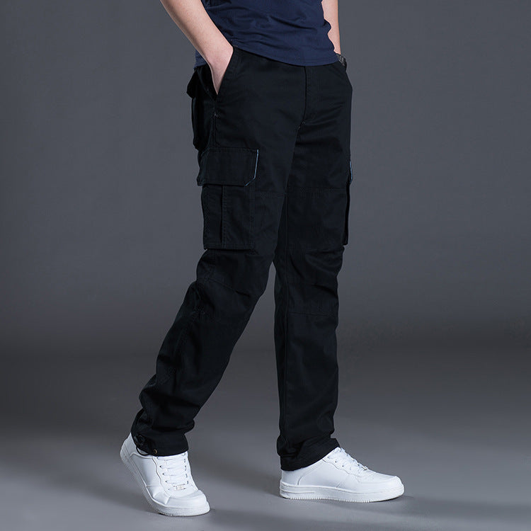 Trendy Urban Cotton Multi-pocket loose overall pants