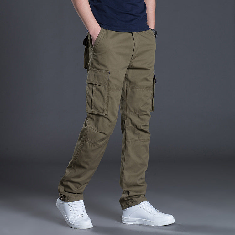 Trendy Urban Cotton Multi-pocket loose overall pants
