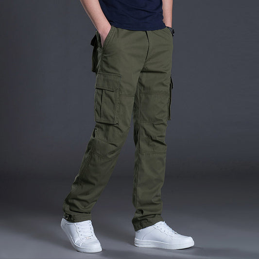 Trendy Urban Cotton Multi-pocket loose overall pants