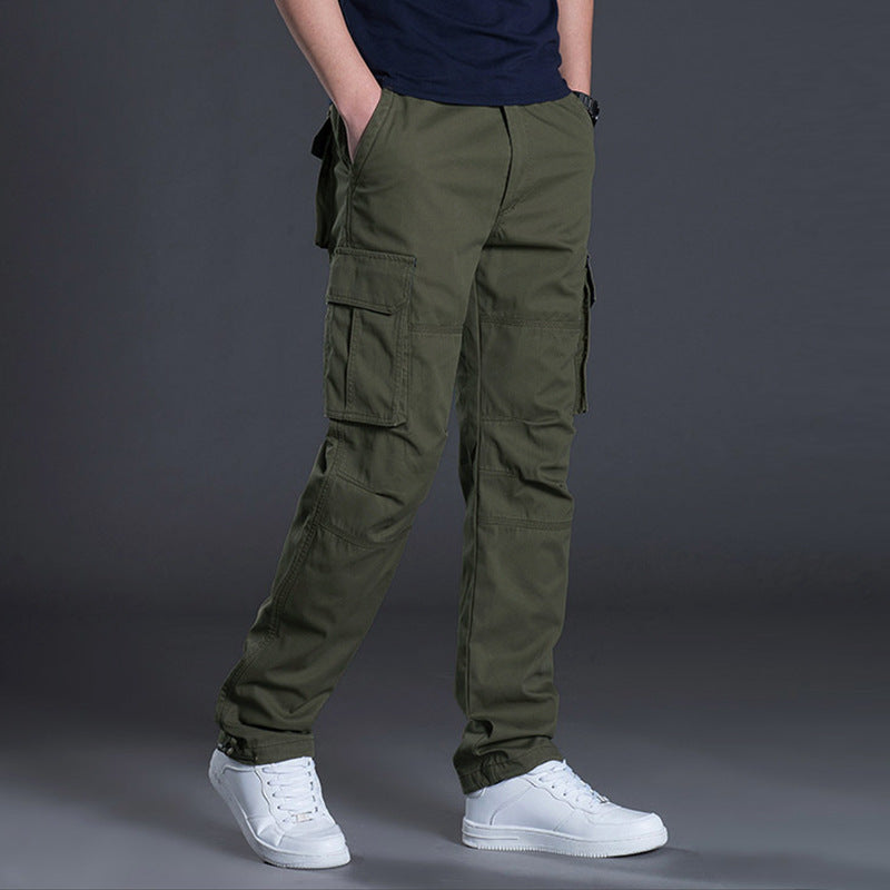 Trendy Urban Cotton Multi-pocket loose overall pants