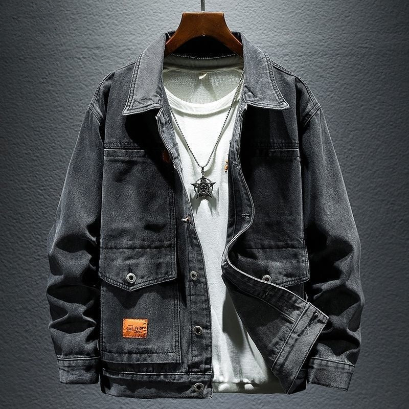 Urban Edge Denim Coat - Men's Autumn Essential