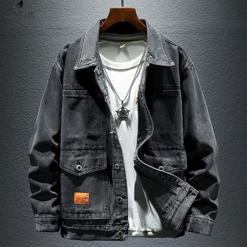 Urban Edge Denim Coat - Men's Autumn Essential