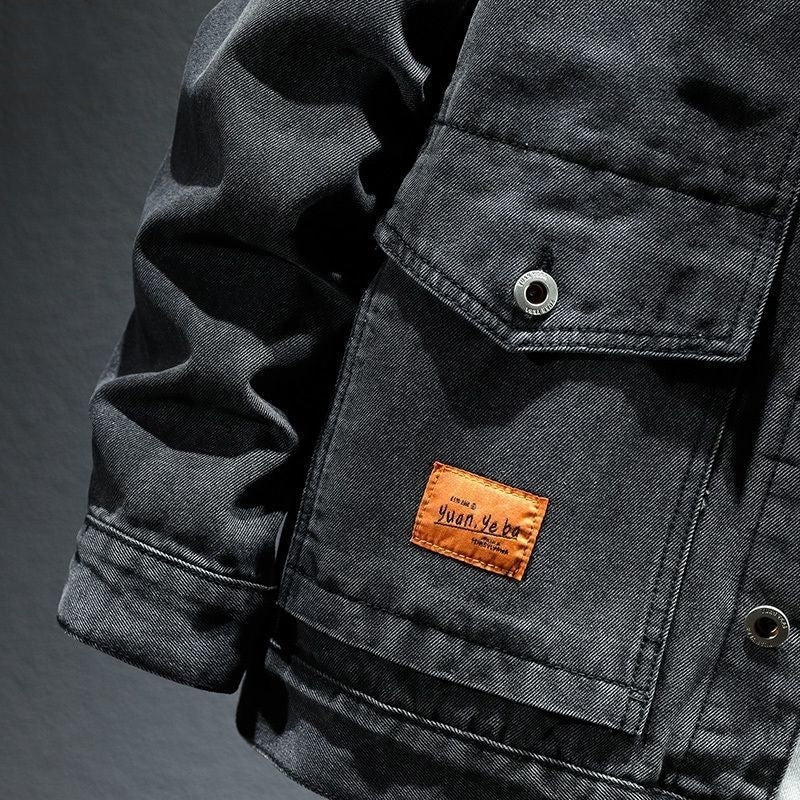 Urban Edge Denim Coat - Men's Autumn Essential