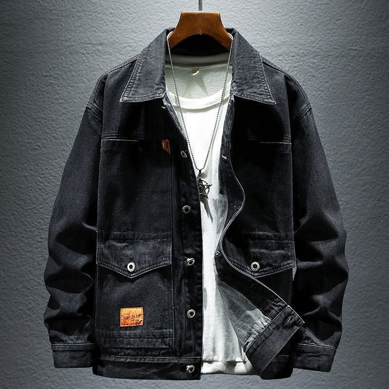 Urban Edge Denim Coat - Men's Autumn Essential