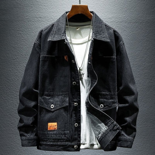 Urban Edge Denim Coat - Men's Autumn Essential