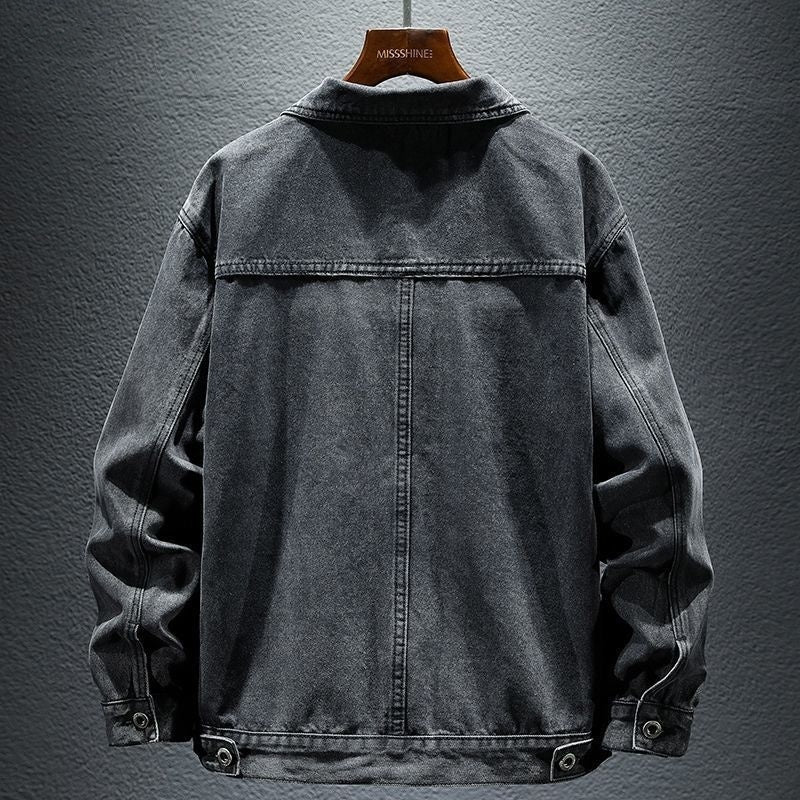 Urban Edge Denim Coat - Men's Autumn Essential